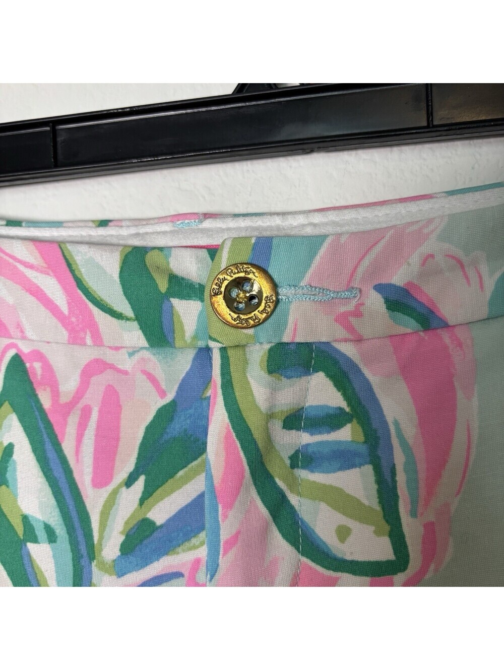 Lilly Pulitzer Callahan Knit Shorts Totally Blossom Women 12 Resort Summer Beach - Picture 2 of 7